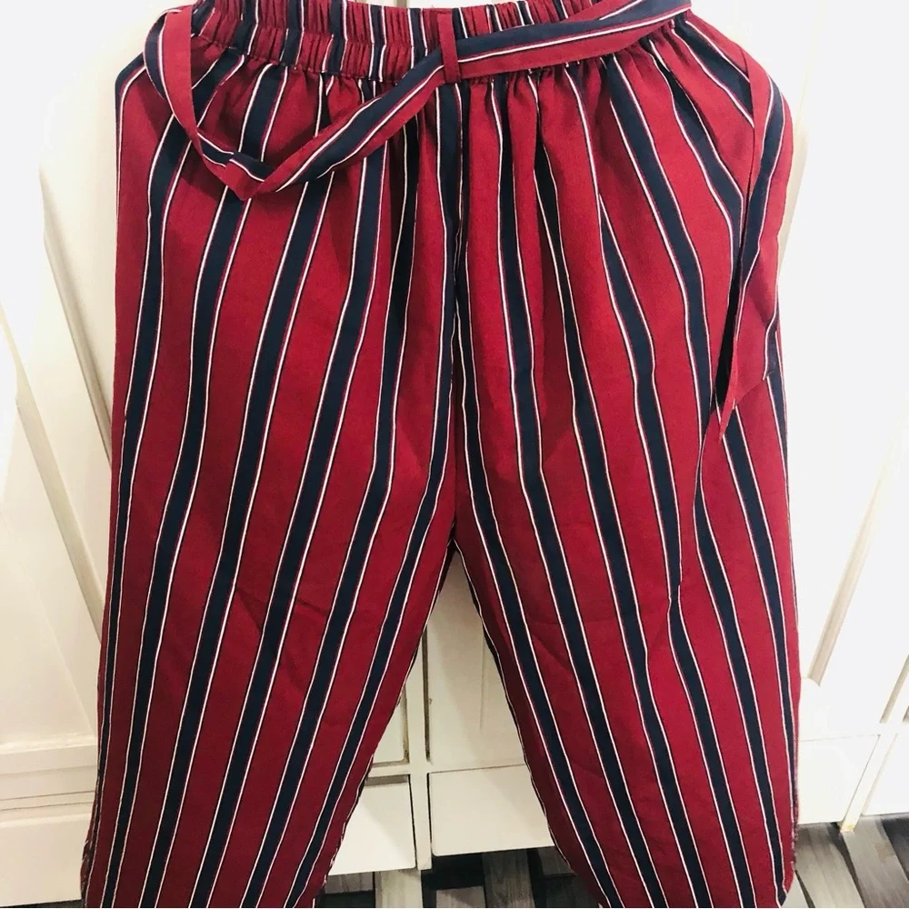 Maroon flared palazzo pants - Picture 7 of 10